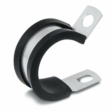 KMC .38 in. Diameter Stainless Rubber Cushioned Loop Clamp .281 Screw Hole Diameter, 25PK COL0609SS